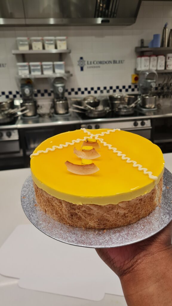 Le Cordon Bleu Patisserie Course. Mango Charlotte. Student. Culinary School London